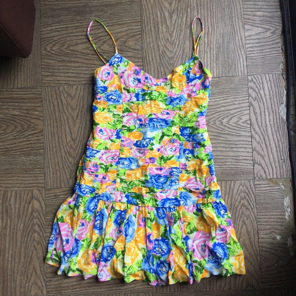 New Zara Floral mini dress medium